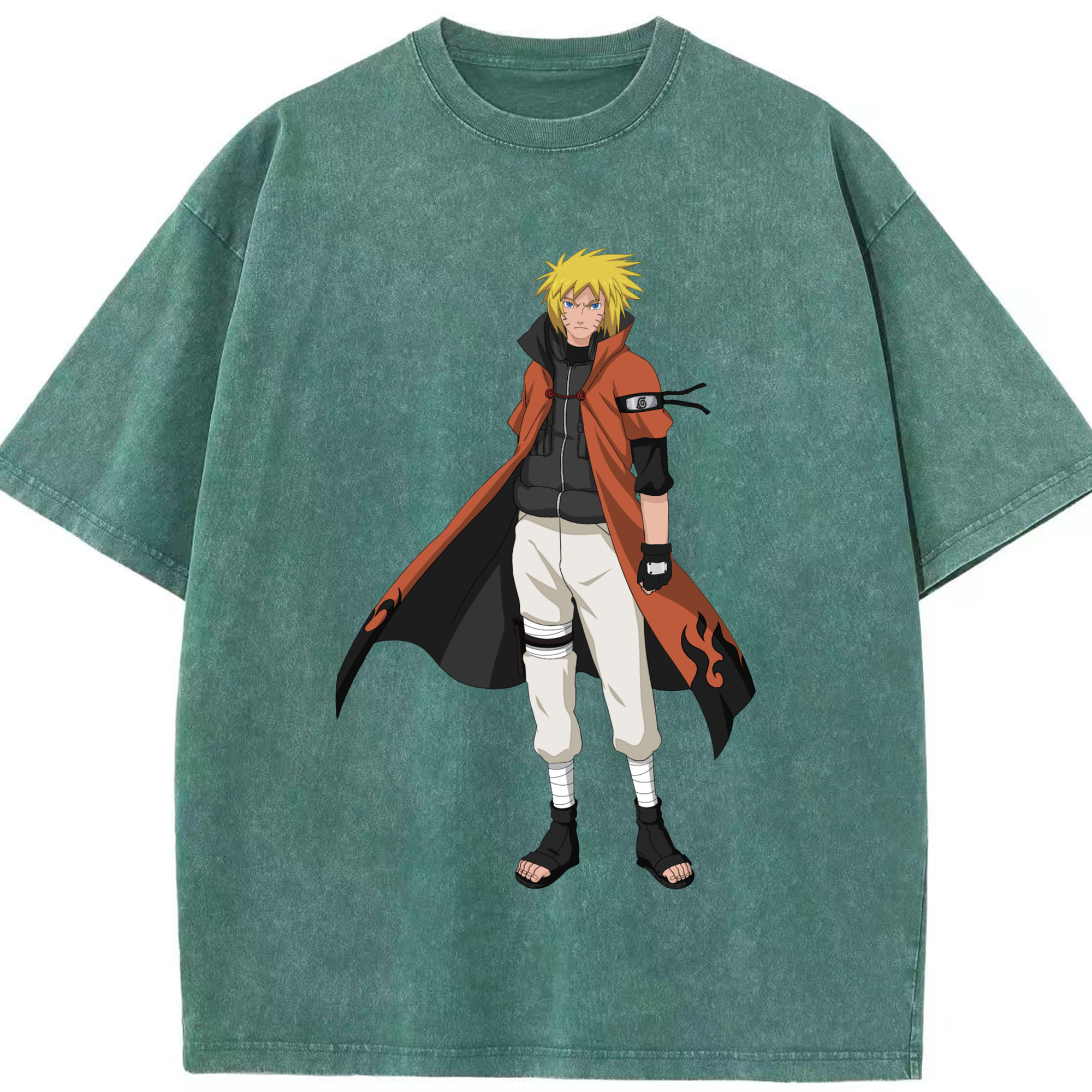（画像用） NARUTO -ナルト- うずまき ナルト Uzumaki Naruto 綿100% ヴィンテージ風 半袖Tシャツ（フロントプリント）